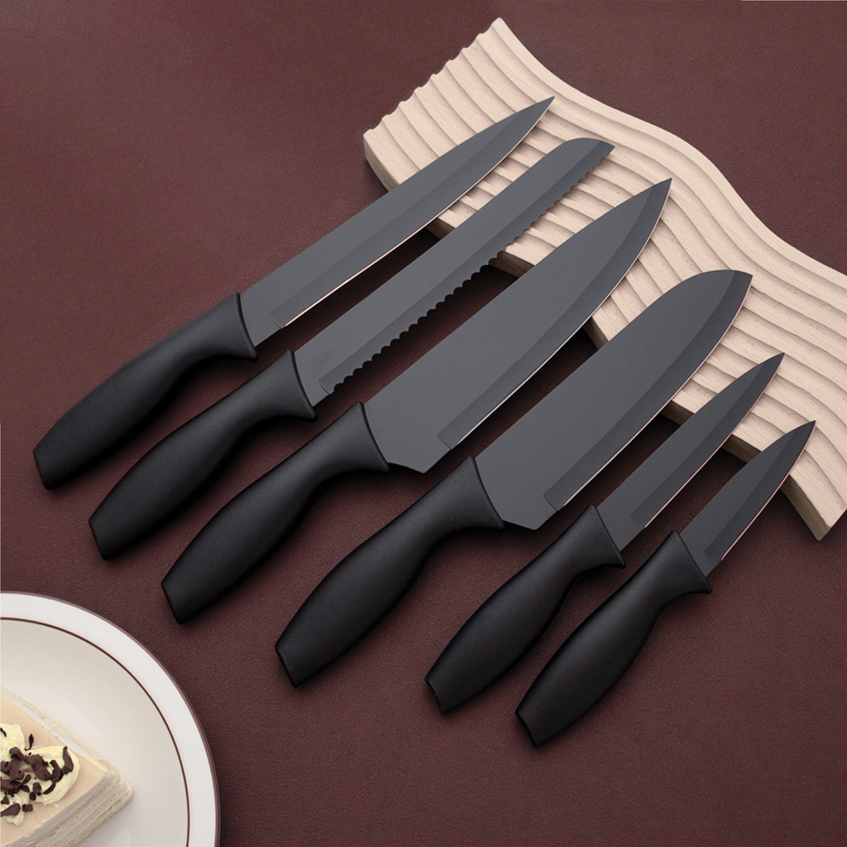 6 Delige Messenset Zwart