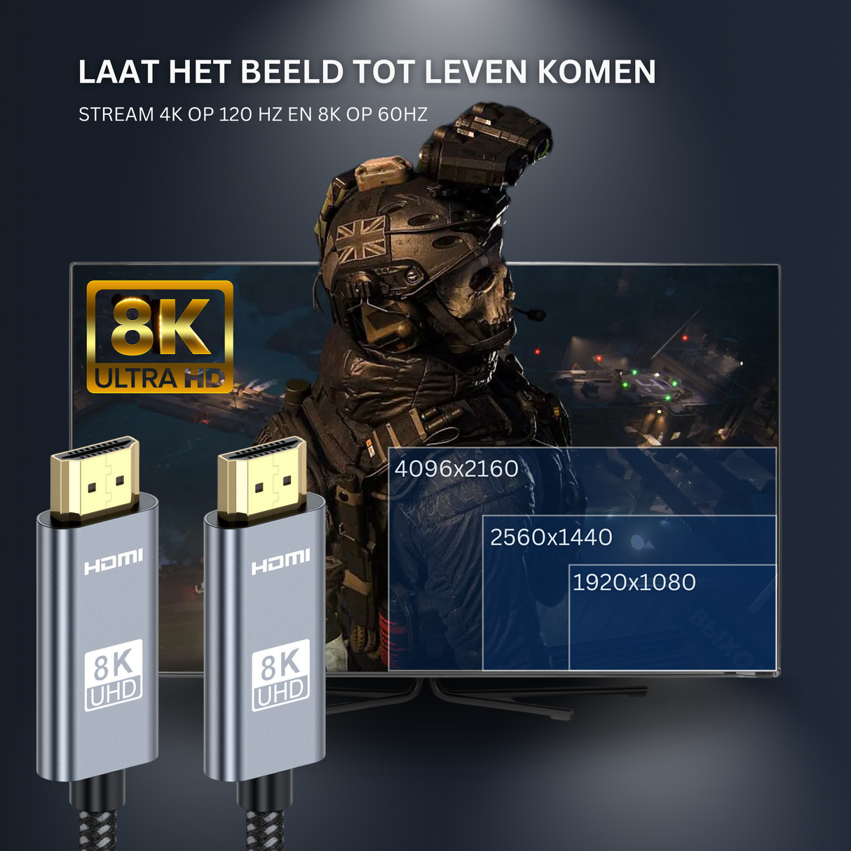 Dual HDMI 2.1 Kabel 5 Meter