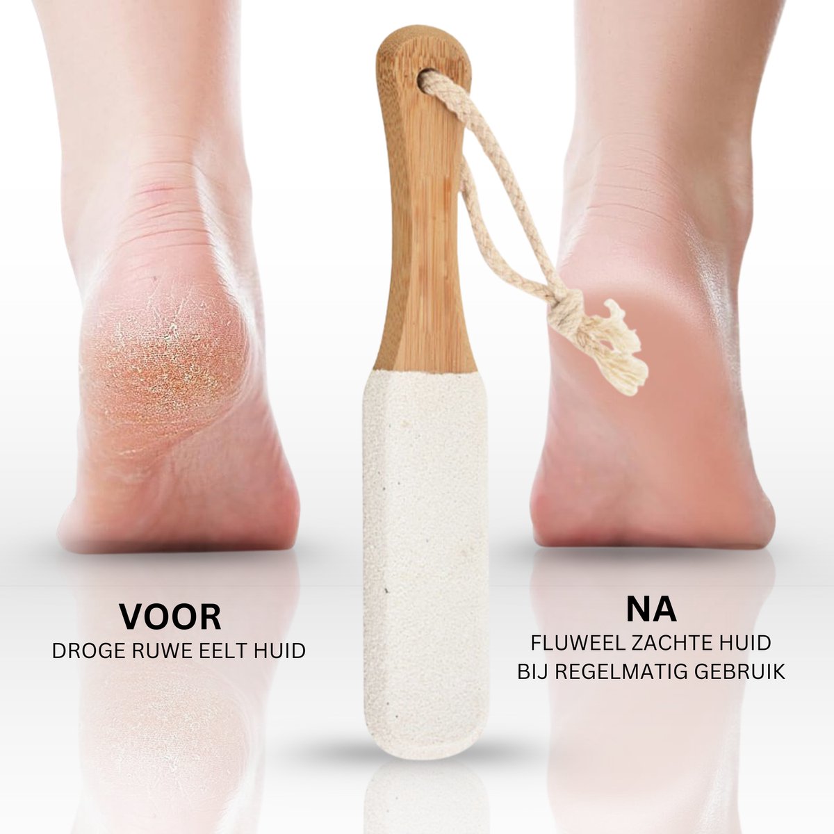 Puimsteen Voetvijl Eeltverwijderaar Wit