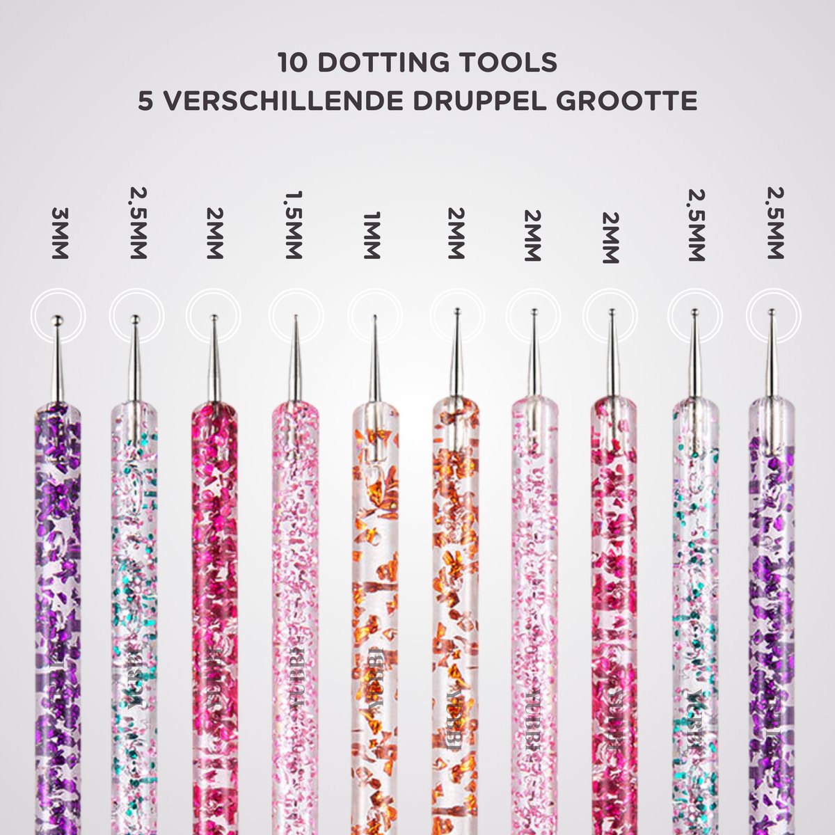 12 delige Nail Art Penselen Set