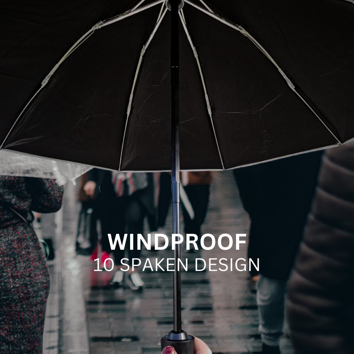 Automatisch Opvouwbare Paraplu Zwart