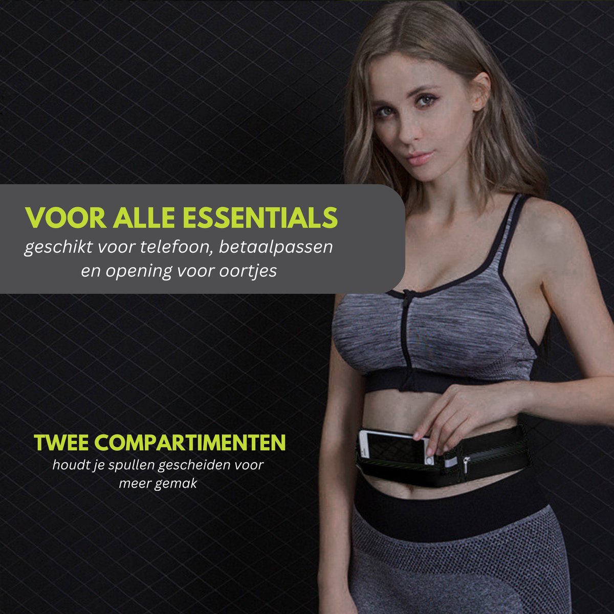 Running Belt Dubble Compartement