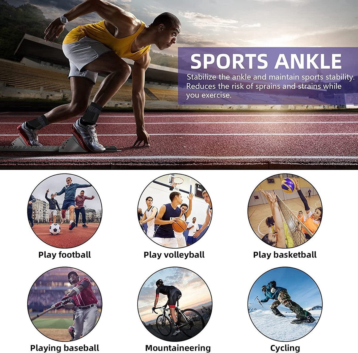 Enkelbrace Zwart 1 Stuk