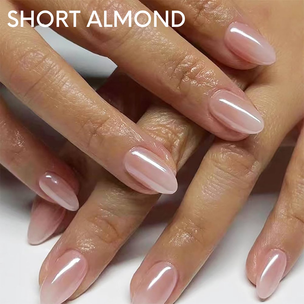 YUBBI Soft Gel Tips Short Almond 550 Stuks
