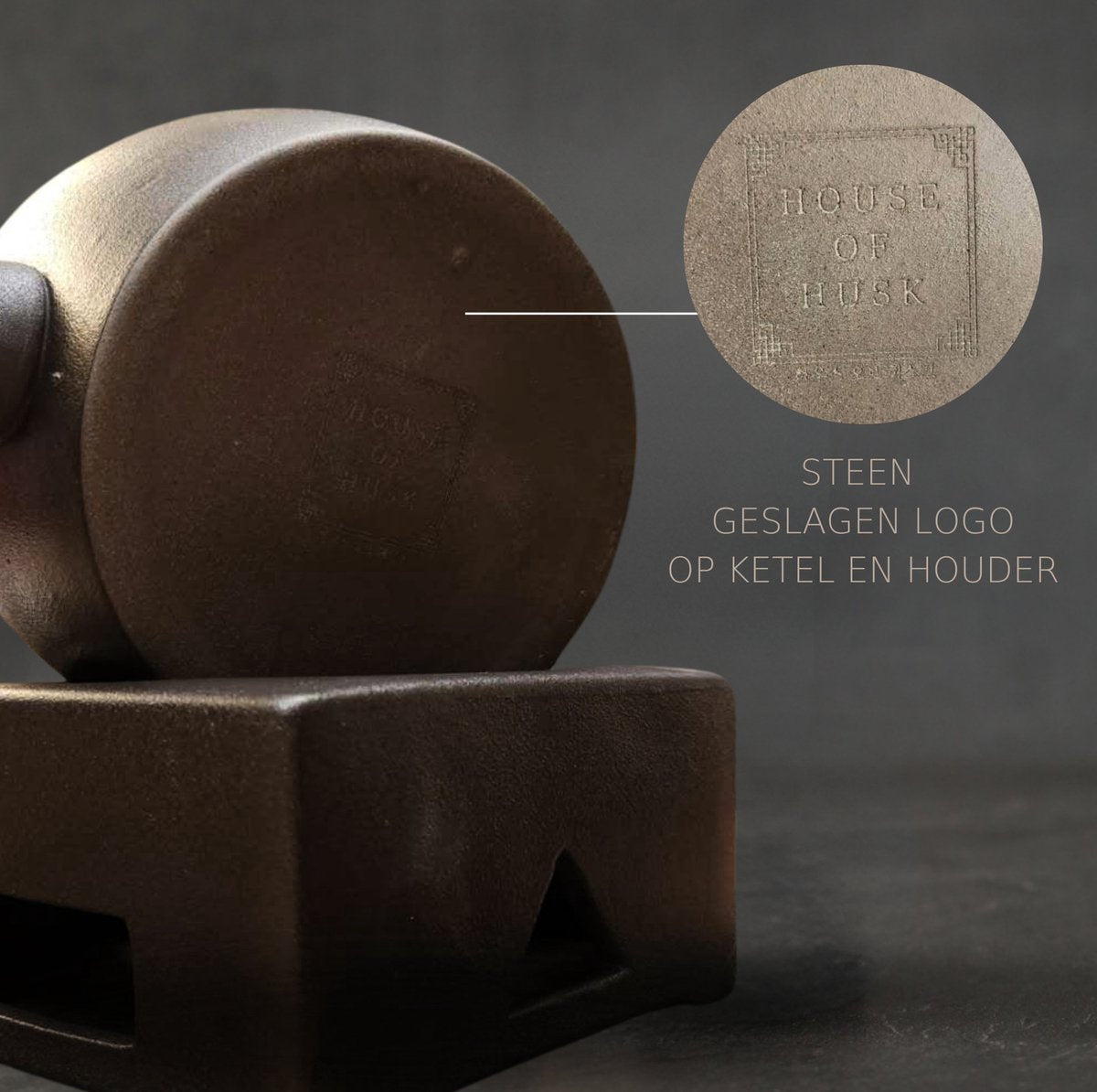 Keramieke Theepot met Theelicht Houder Bruin