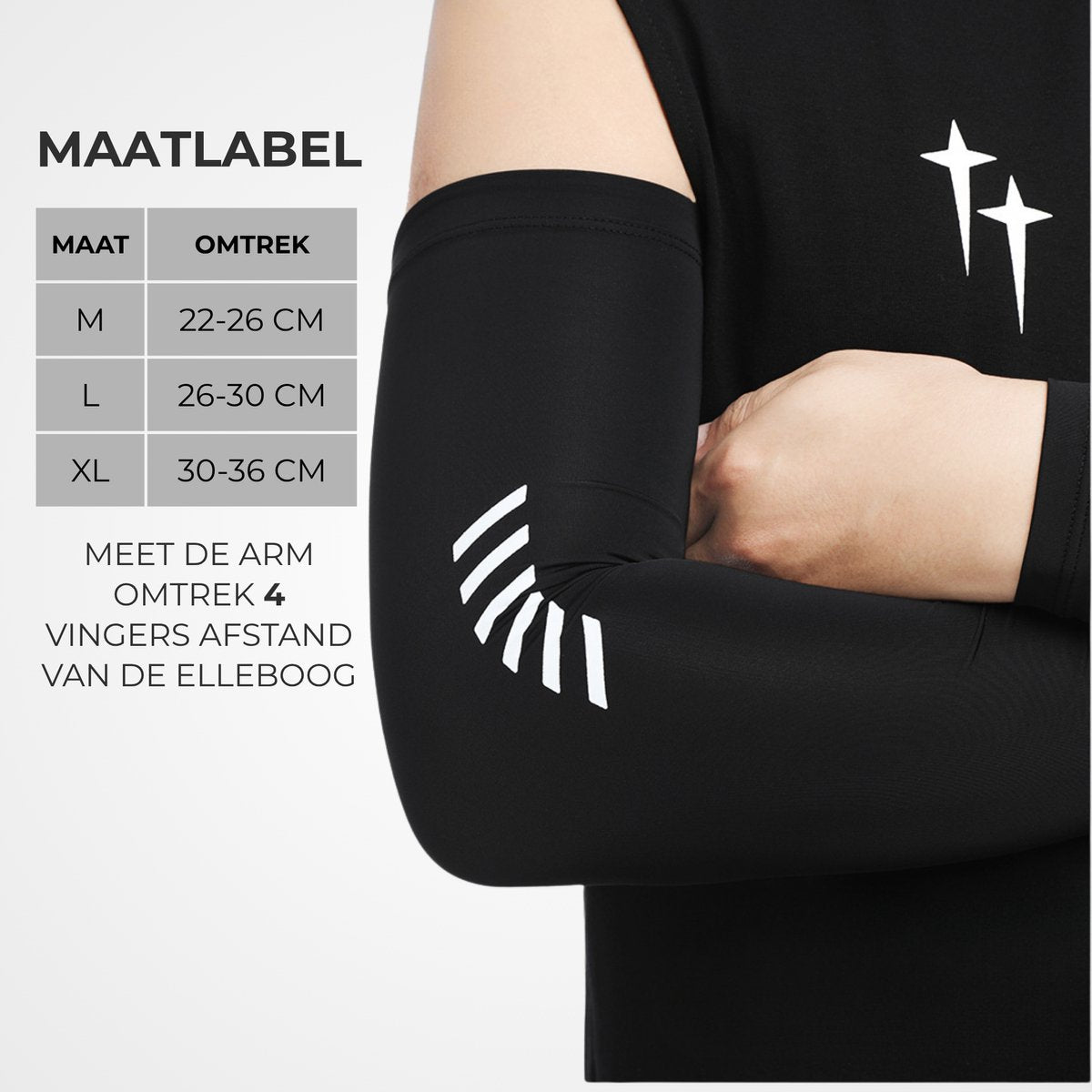 UPF 50+ UV Bescherming Arm Sleeves 2 Stuks Zwart