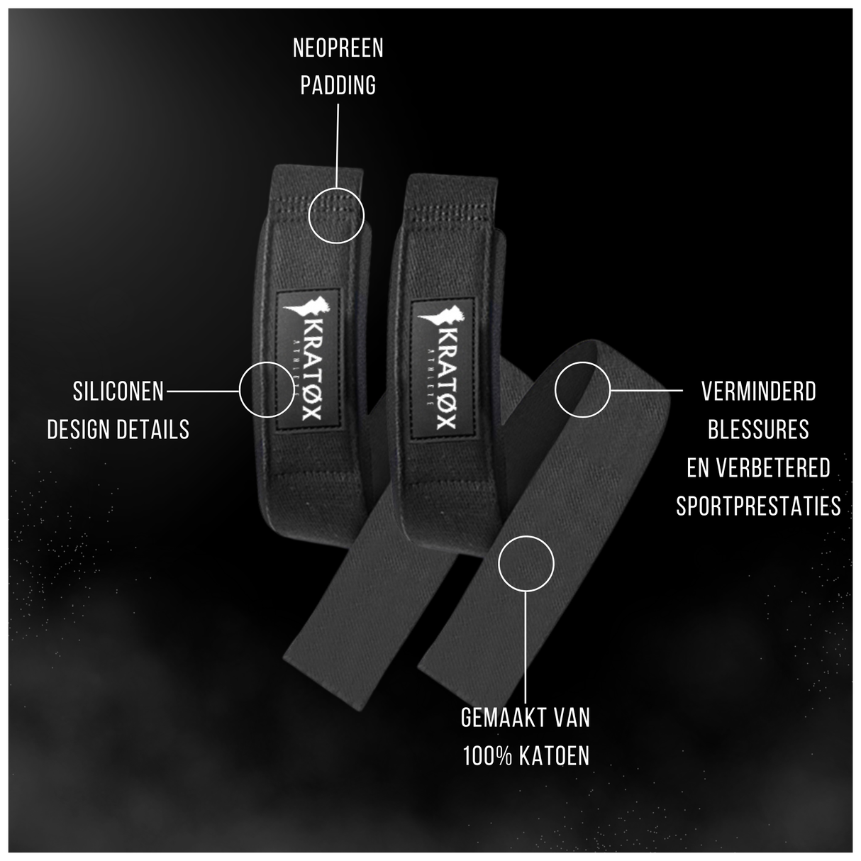 Lifting Straps Zwart