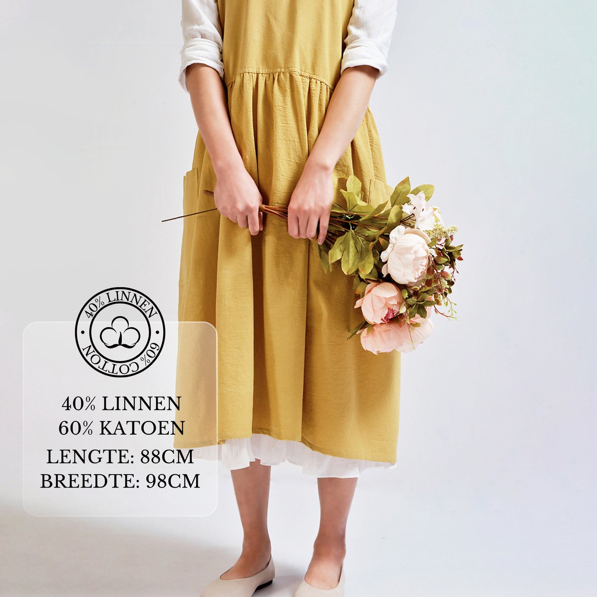Keukenschort 'Lyssa' Geel