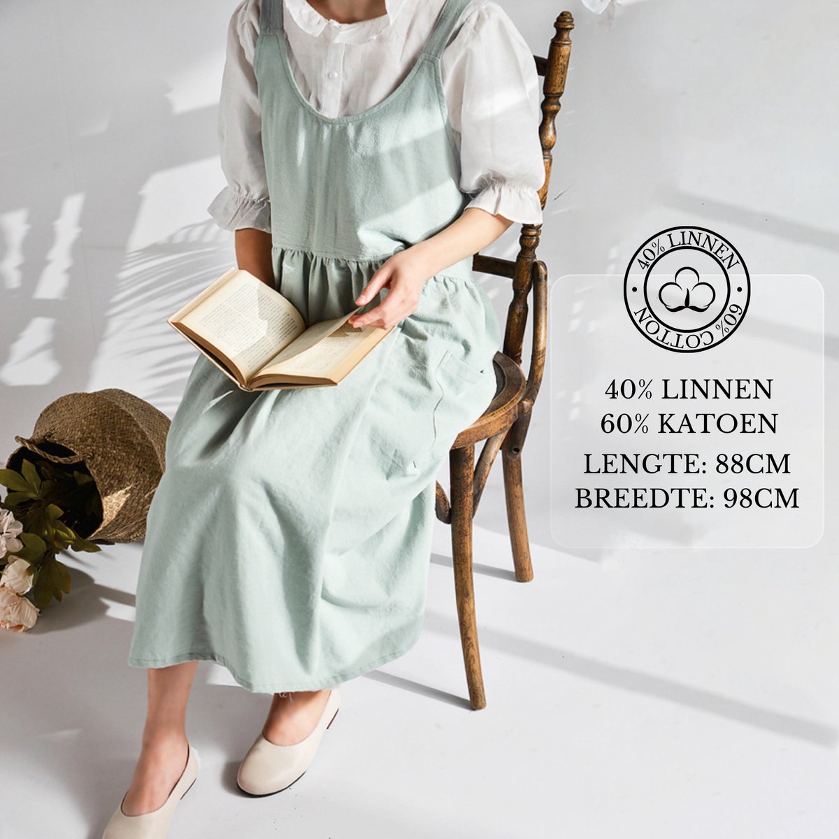 Keukenschort 'Lyssa' Mint Groen