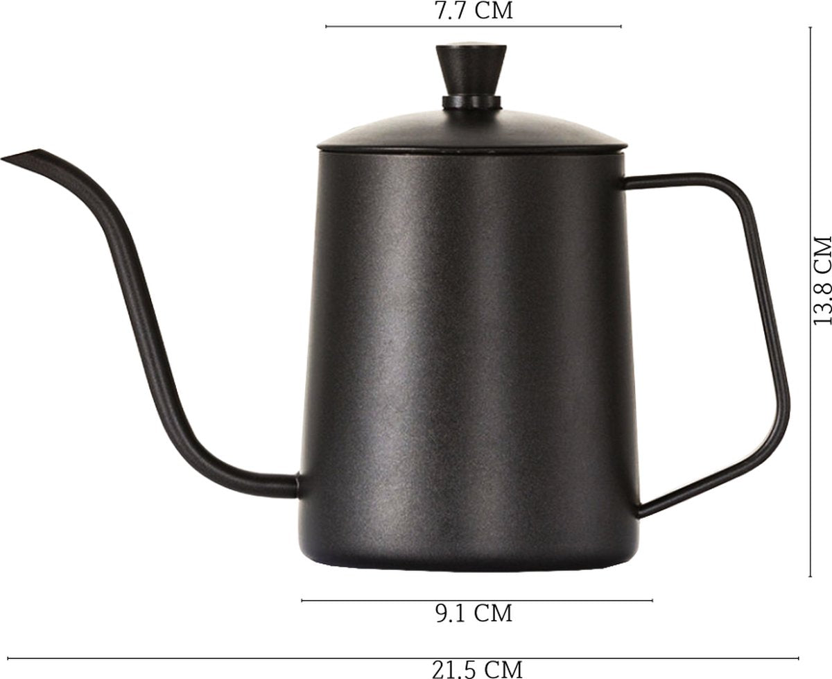 Slow Coffee Ketel 600ml Zwart