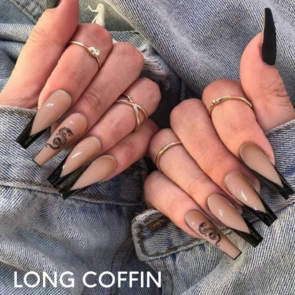 YUBBI Soft Gel Tips Long Coffin 550 Stuks