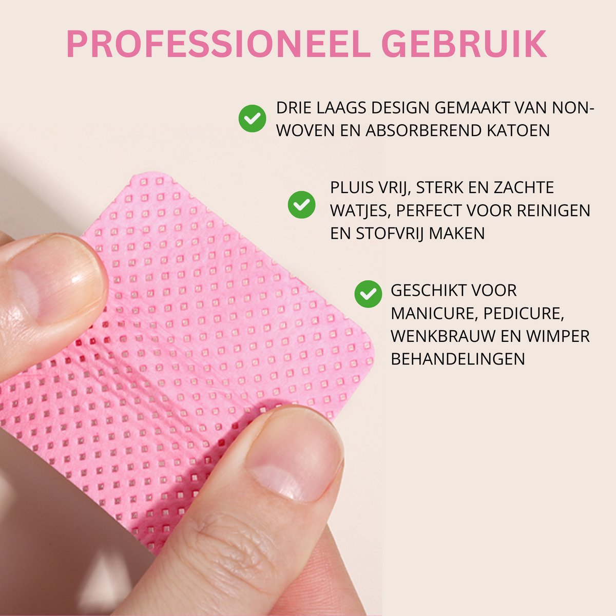 Pluisvrije Celfstofdeppers 500 Stuks