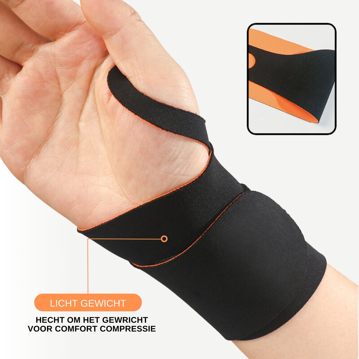 Wrist Wraps 1 Paar Zwart