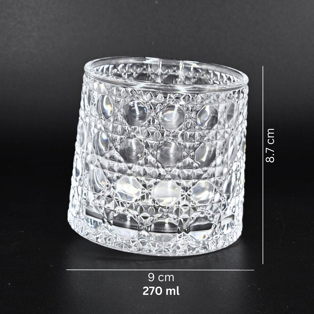 Premium Whiskey Glazen 270ml 'Bubble'