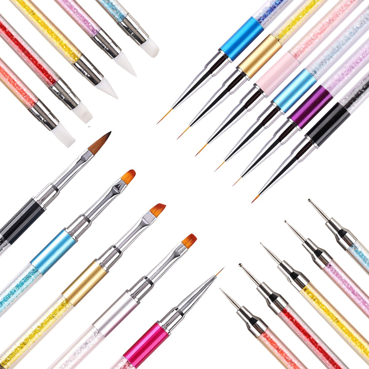 16 delige Nail Art Penselen Set