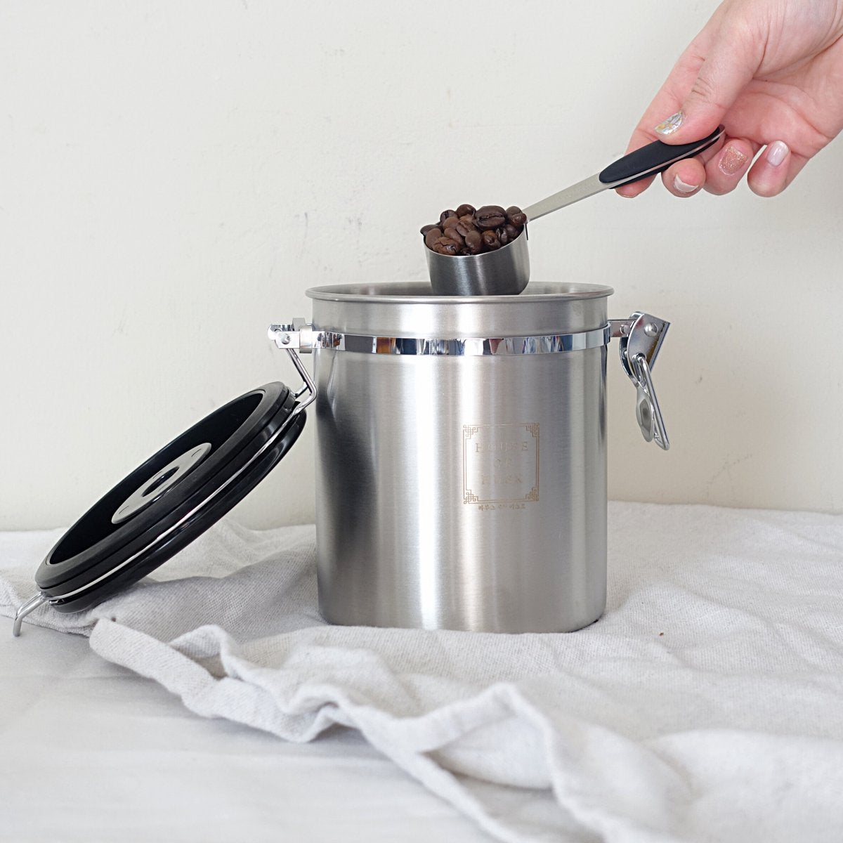 Koffieblik met CO² Ventilatie Zilver