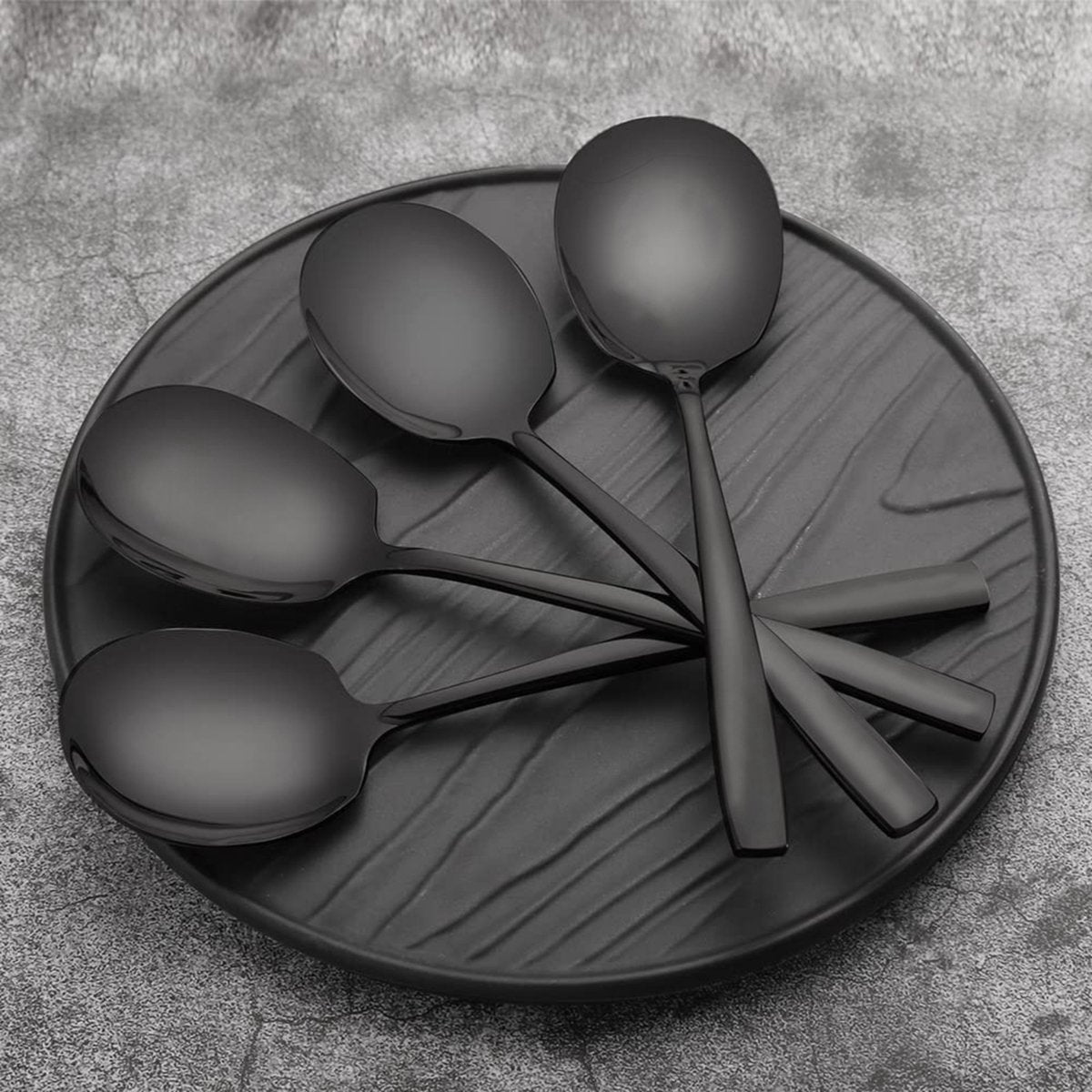 Opscheplepel 25.5cm Zwart Set