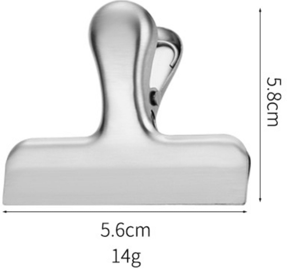 Vershoudclips Zilver 56mm 8 Stuks