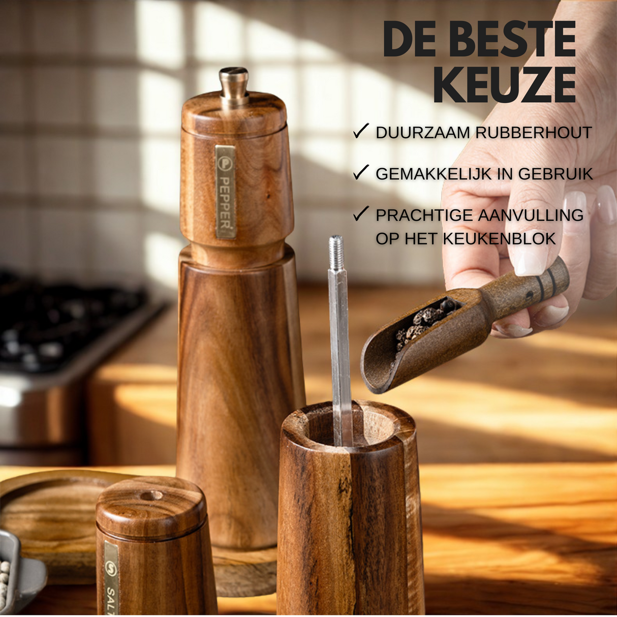 Peper- en Zoutmolen Gold Plate