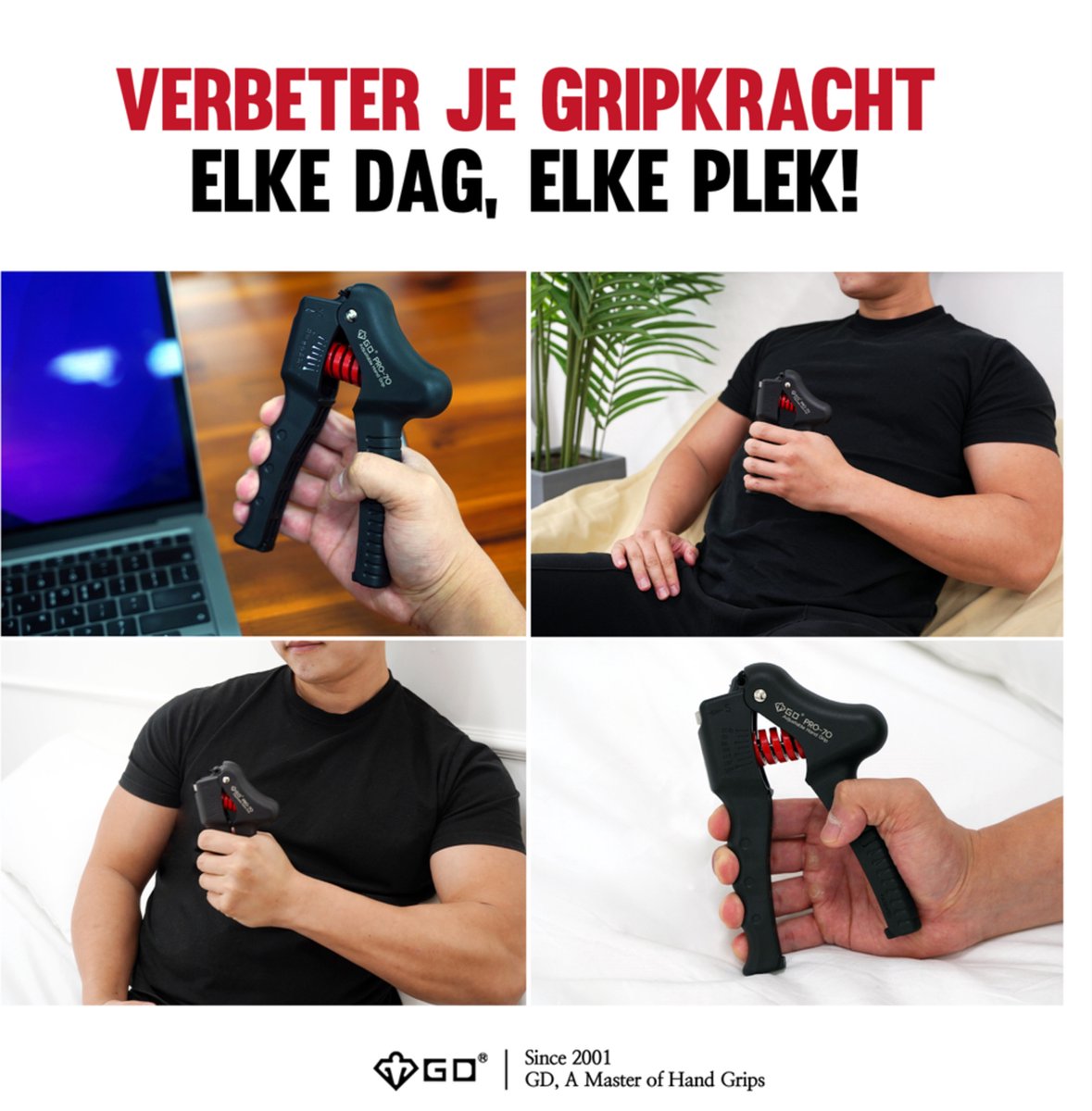 Grip Pro 70 Handtrainer 25KG tot 70KG Verstelbaar