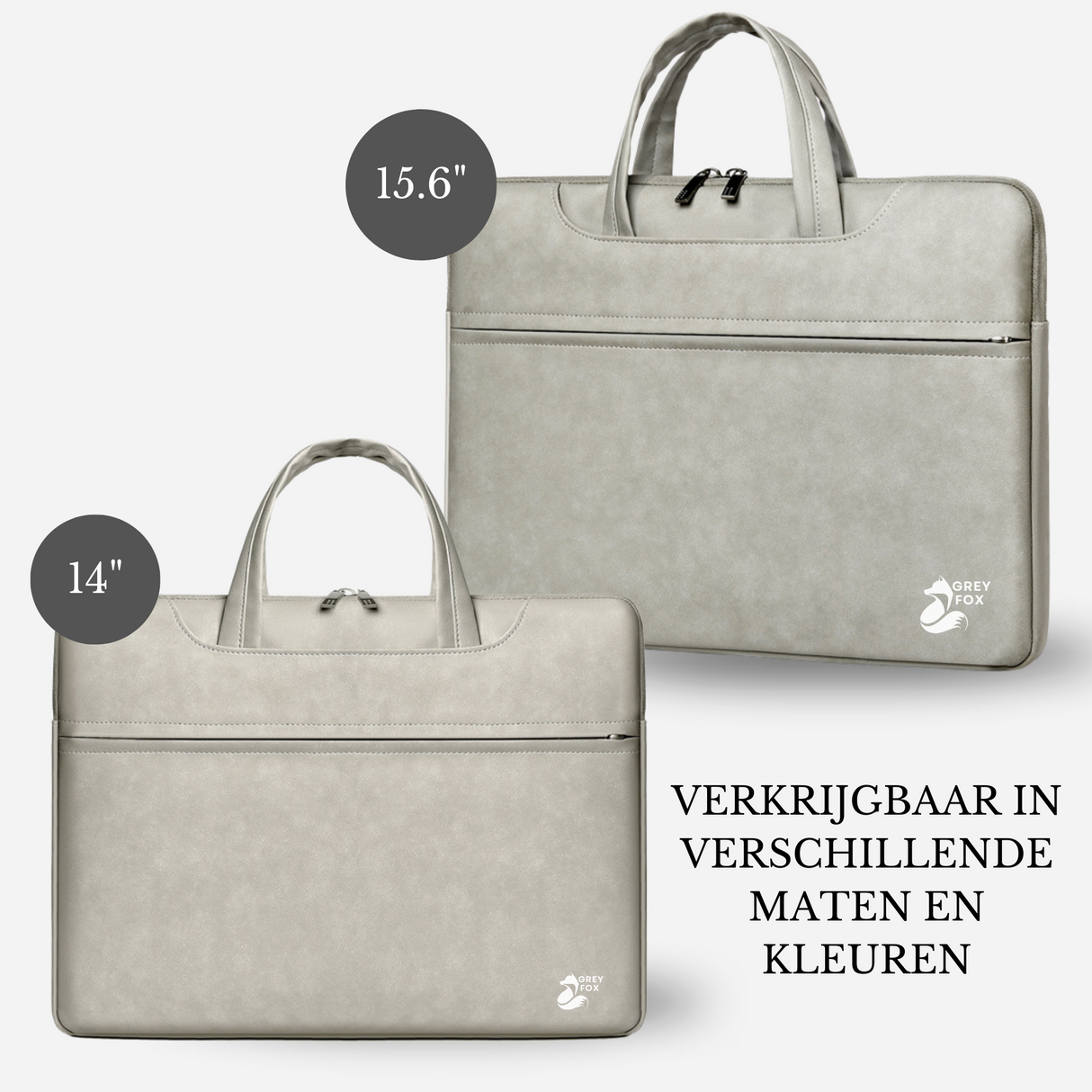 PU Leren Laptophoes Beige