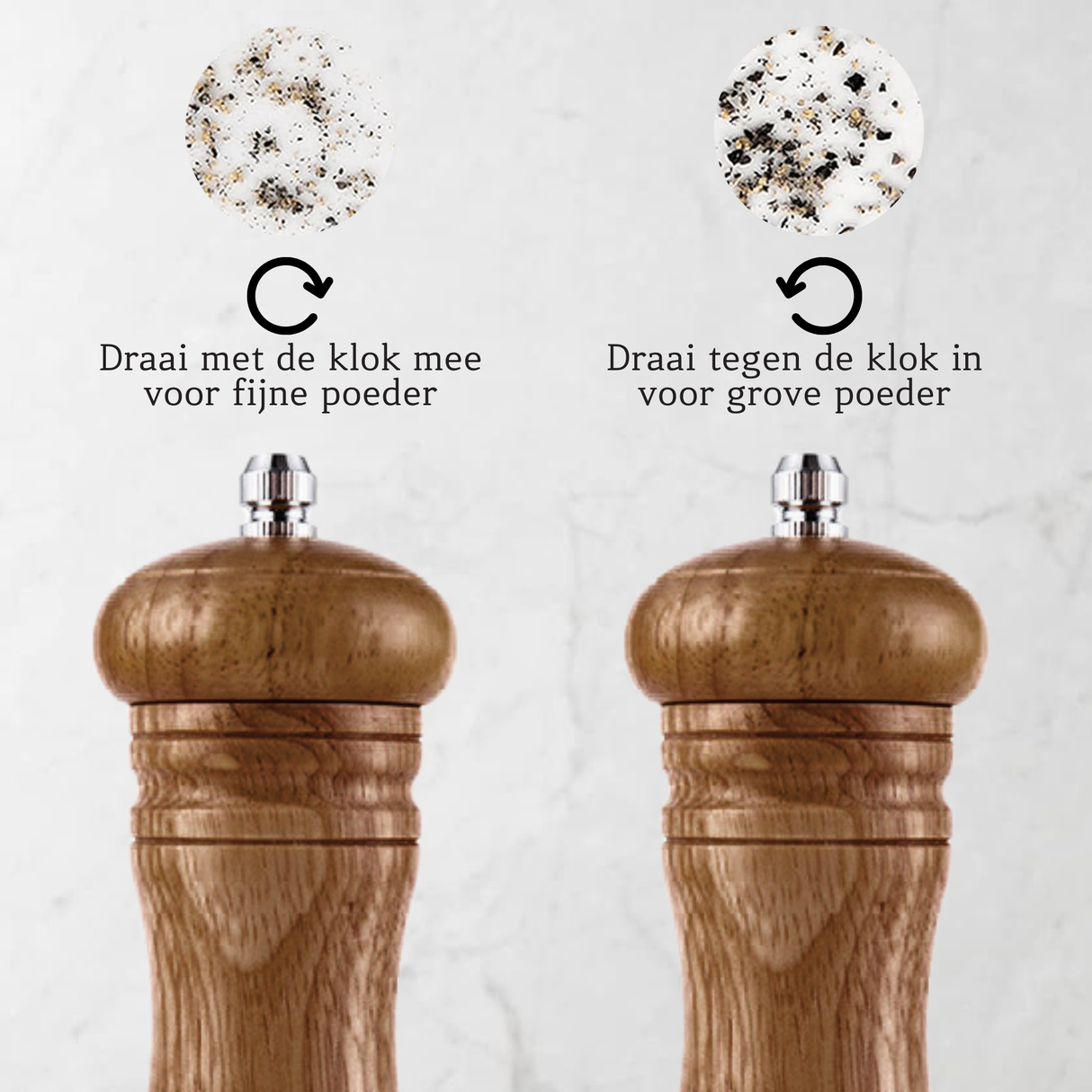 Peper- en Zoutmolen Acaciahout Midi