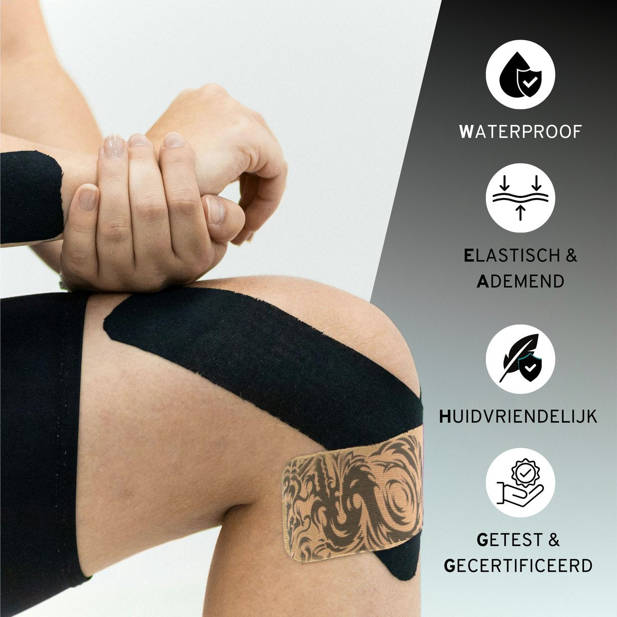 Kinesiotape Beige Tattoo 6 Stuks