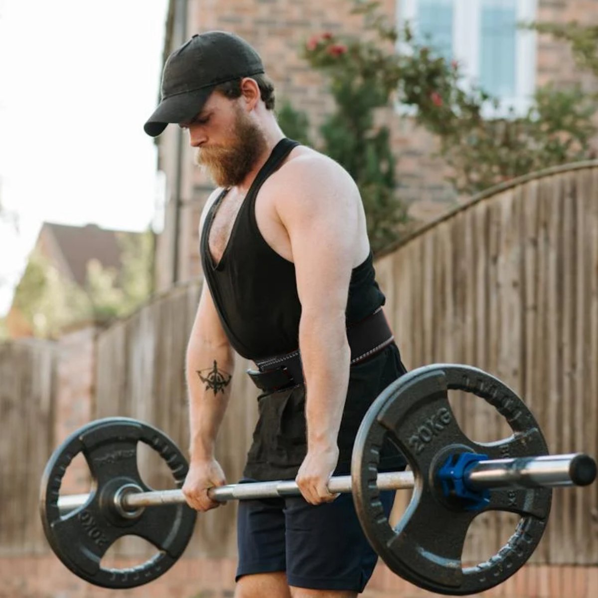 Lifting Belt Dubbel Level Leren Zwart