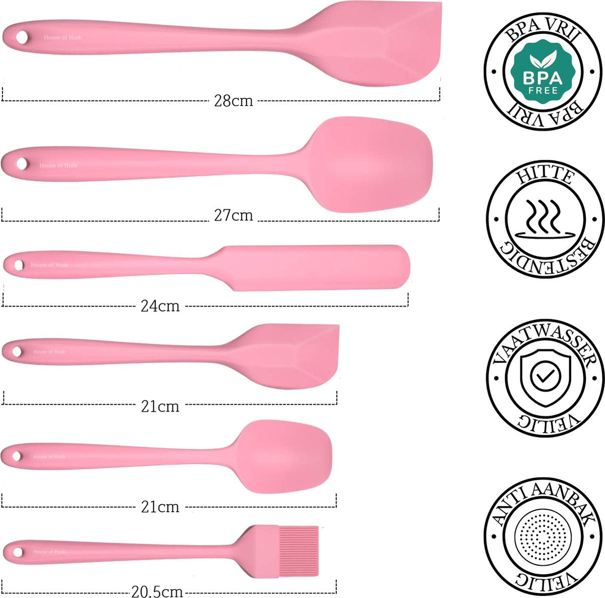 Siliconen Spatel Set Roze