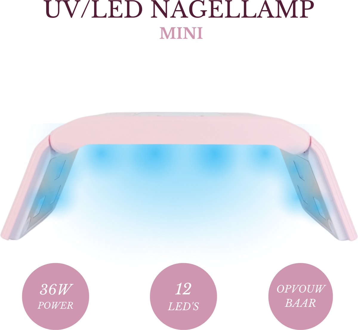 Opvouwbare Mini UV LED Nagellamp