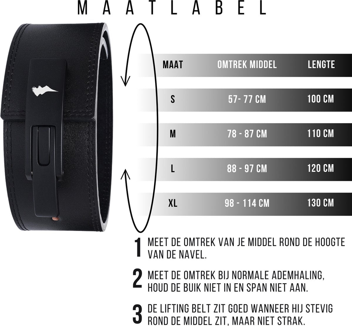 Lifting Belt Leren Zwart