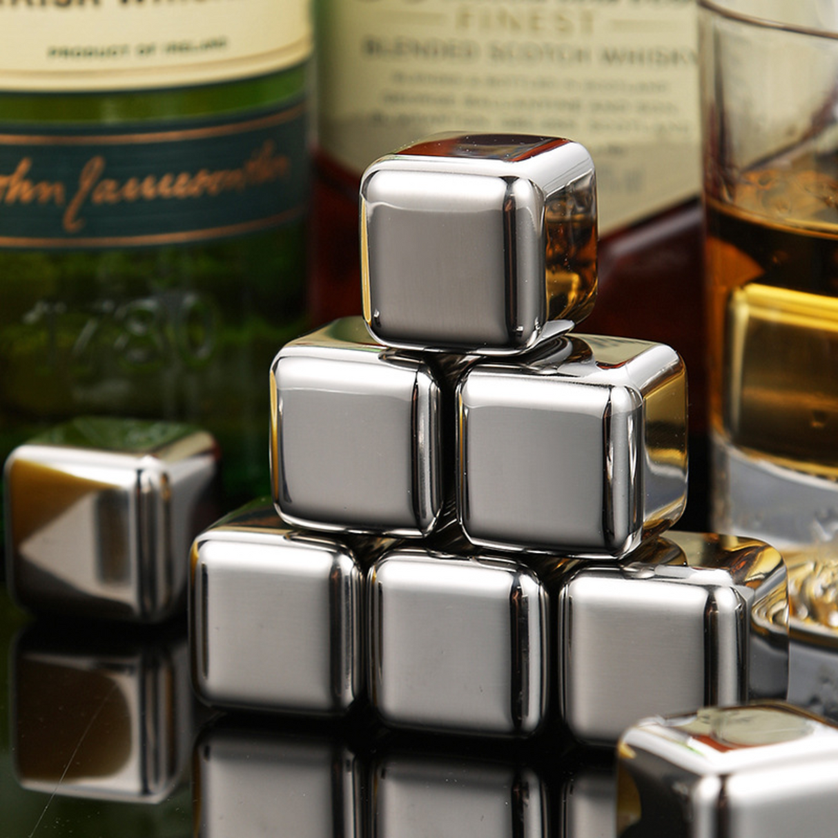 Stalen Whiskey Stenen 8 Stuks