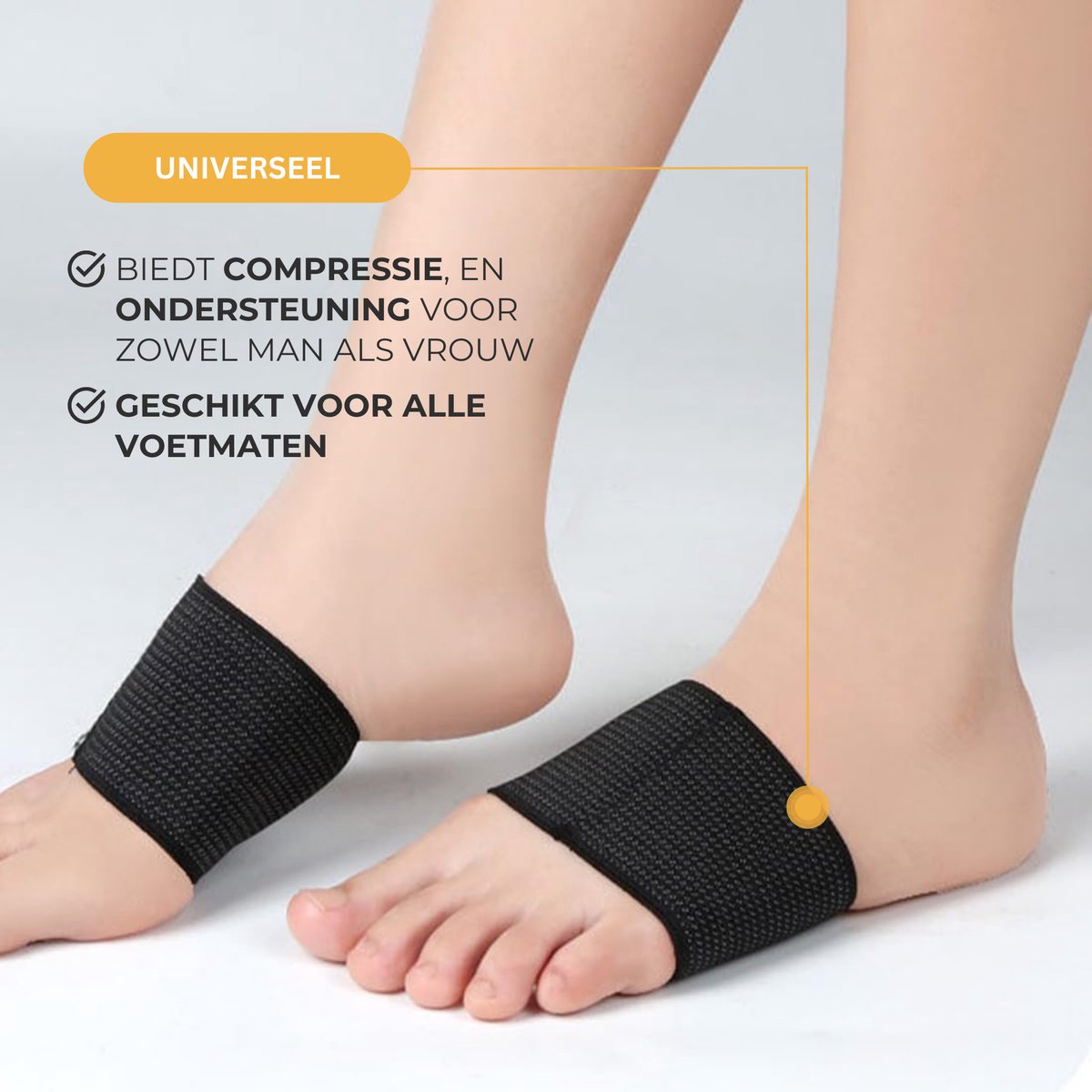 Voetboogbrace 2 Stuks Zwart