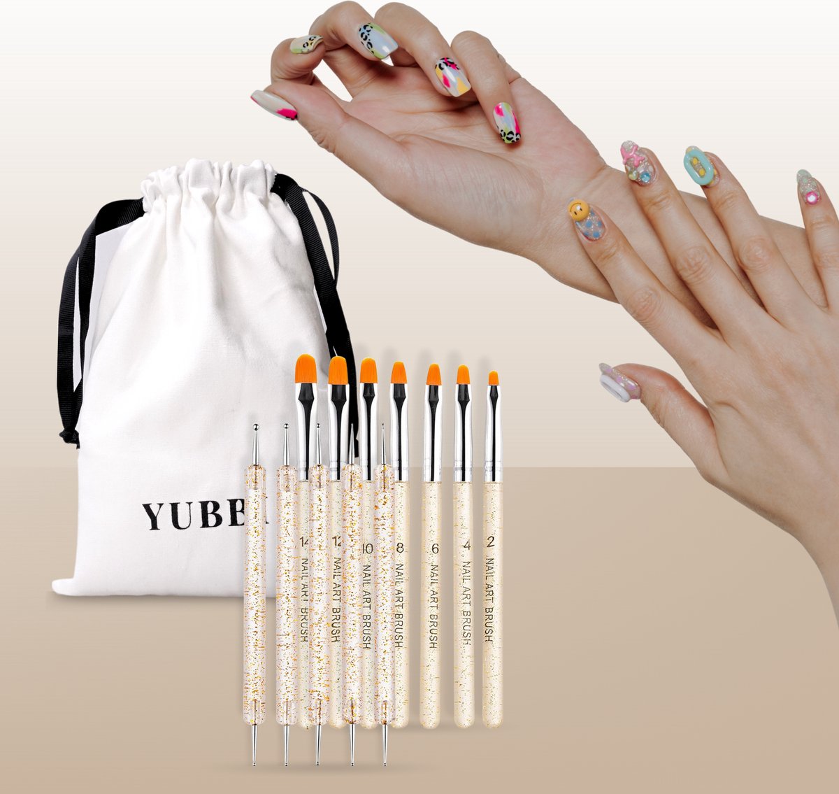 12 delige Nail Art Penselen Set