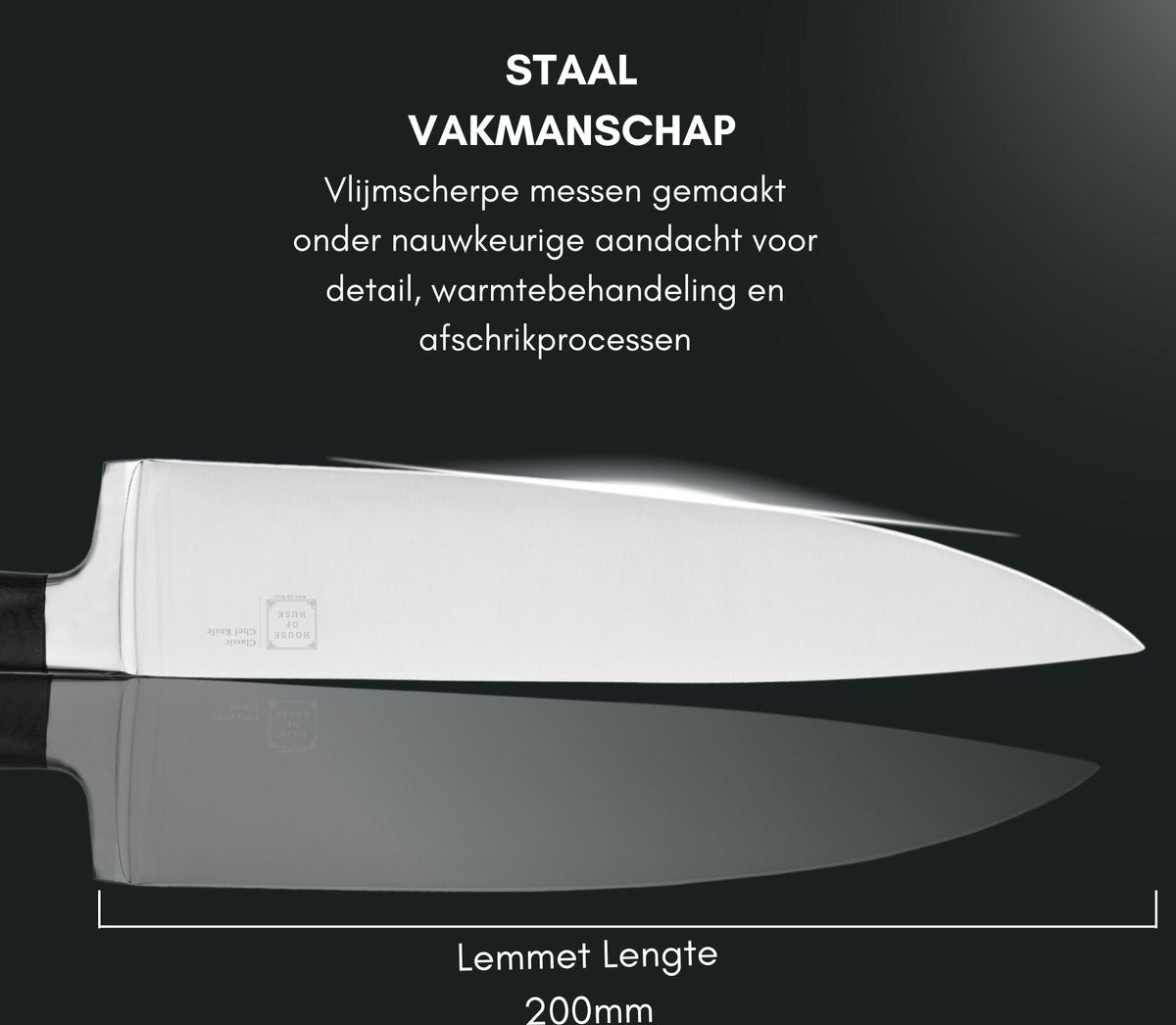 Chef Knife 5Cr15CoMov Zwart