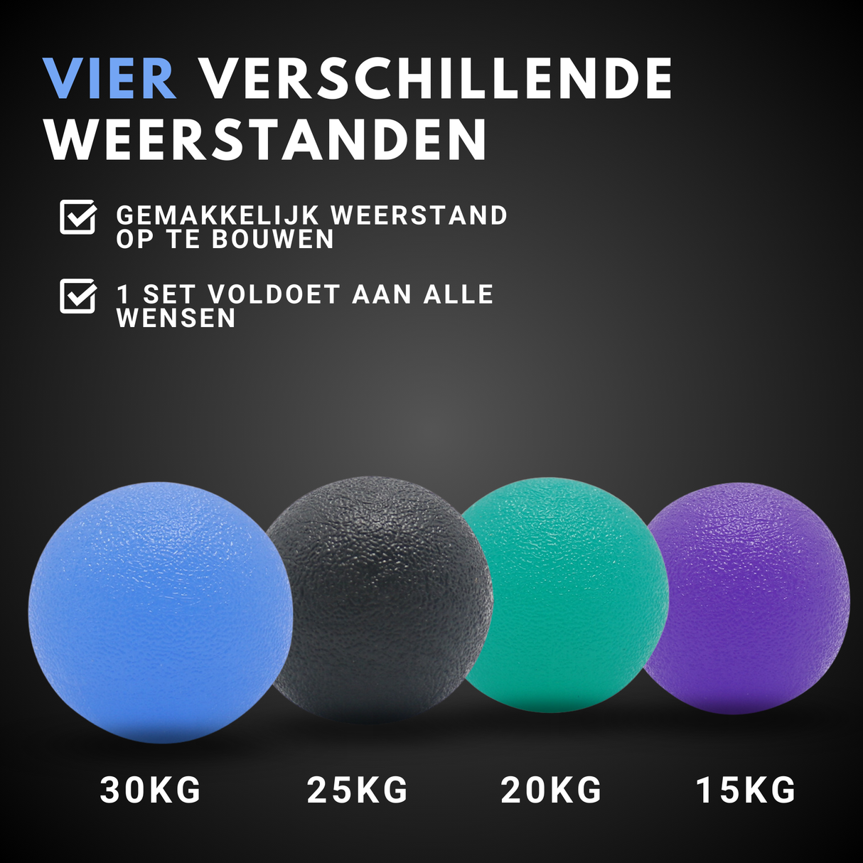 Stressballen 15kg tot 30kg