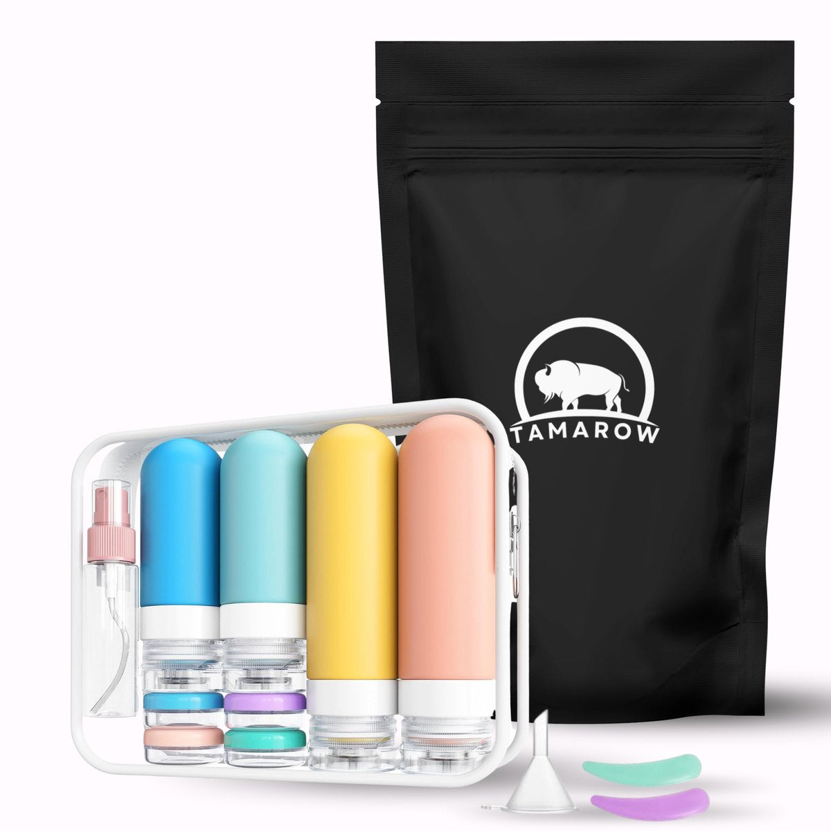 Luxe Siliconen Reisflesjes Set Pastel