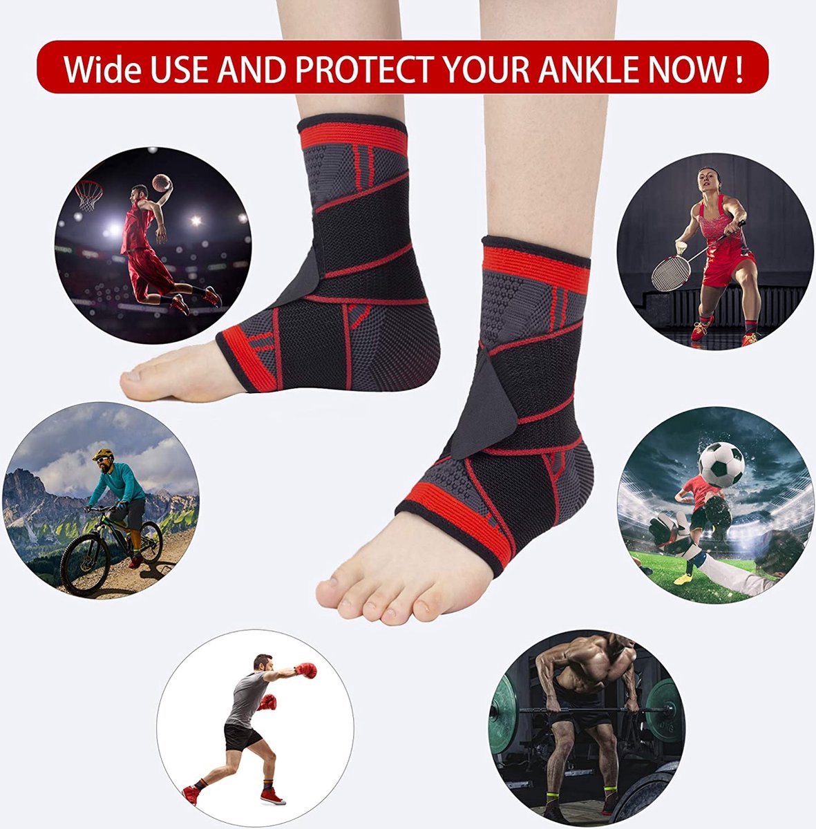 Enkelbrace Rood 1 Stuk