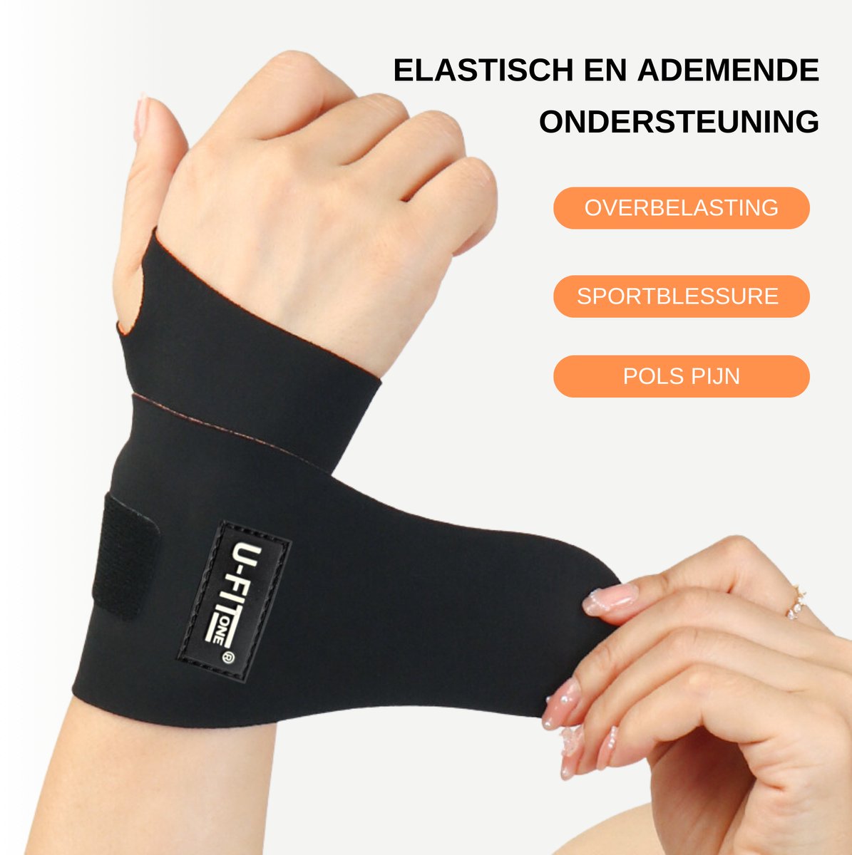 Wrist Wraps 1 Paar Zwart