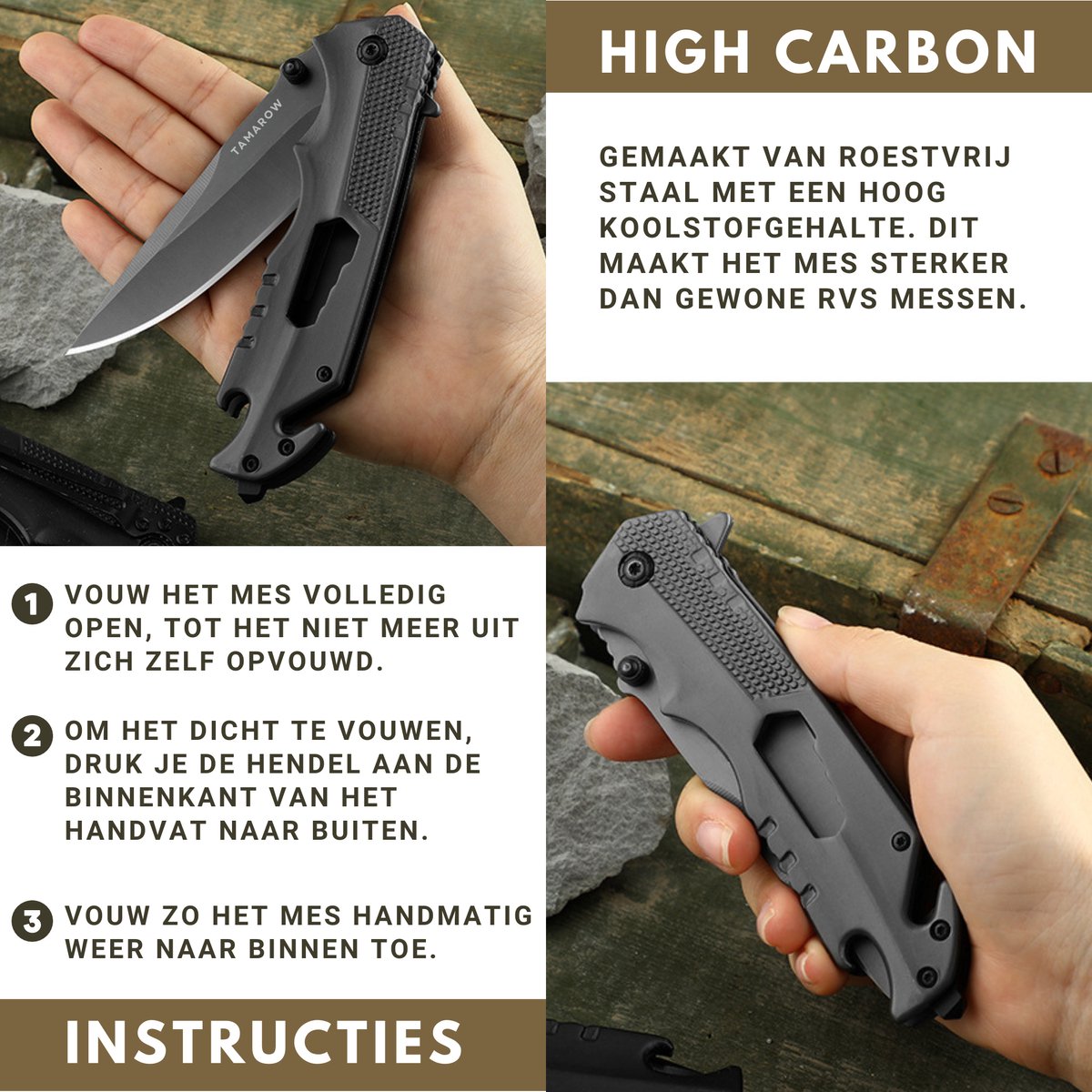 Opvouwbaar Zakmes Zwart