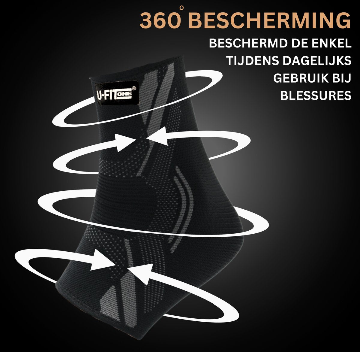 Enkelbrace 1 Paar Zwart