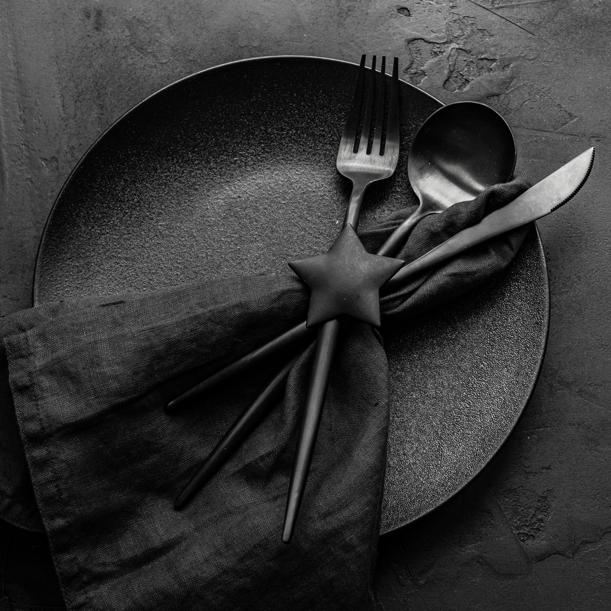 Bestek 5-delig 1 Persoons Set Mat Zwart