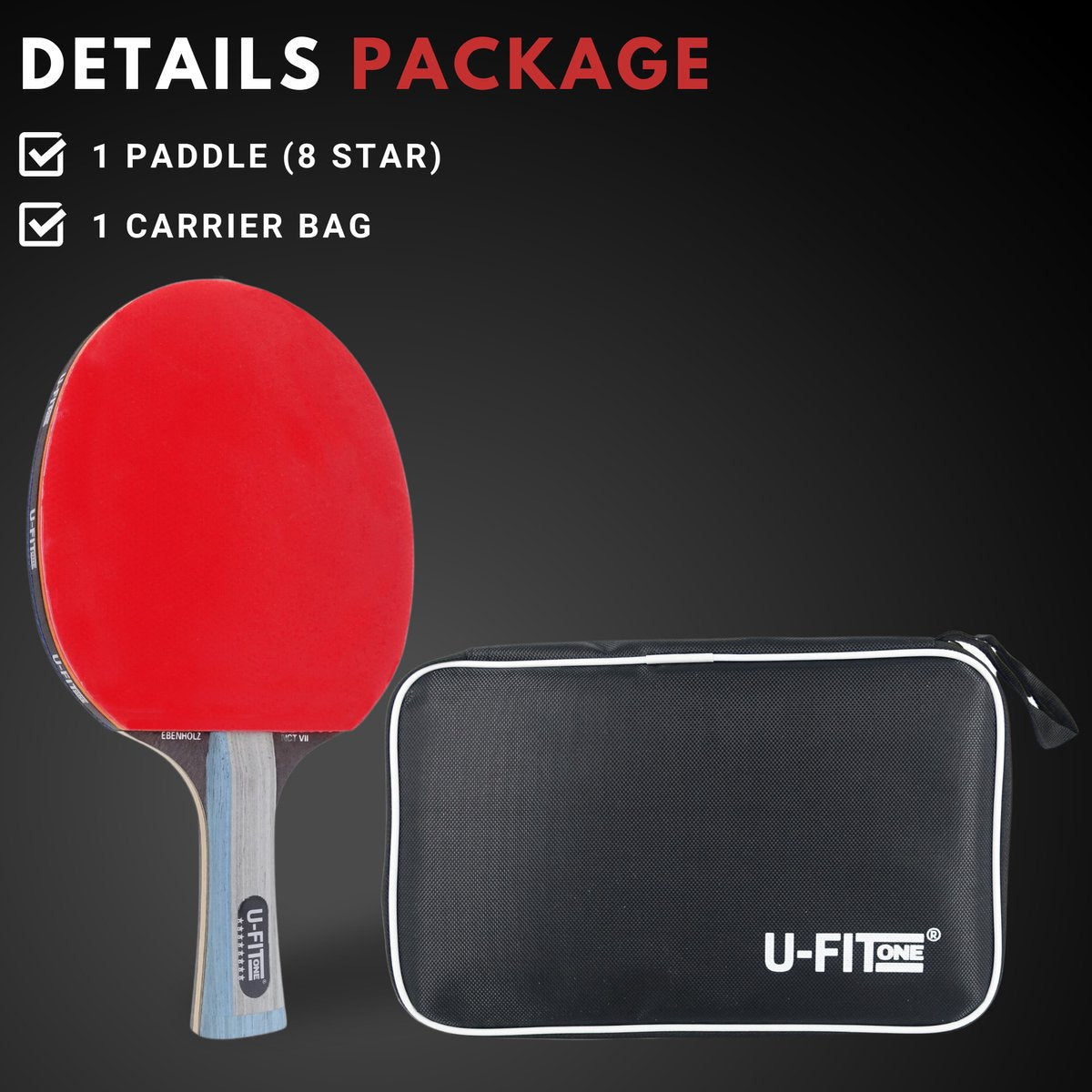 Premium Tafeltennis Bat 1 Stuk 8 Star