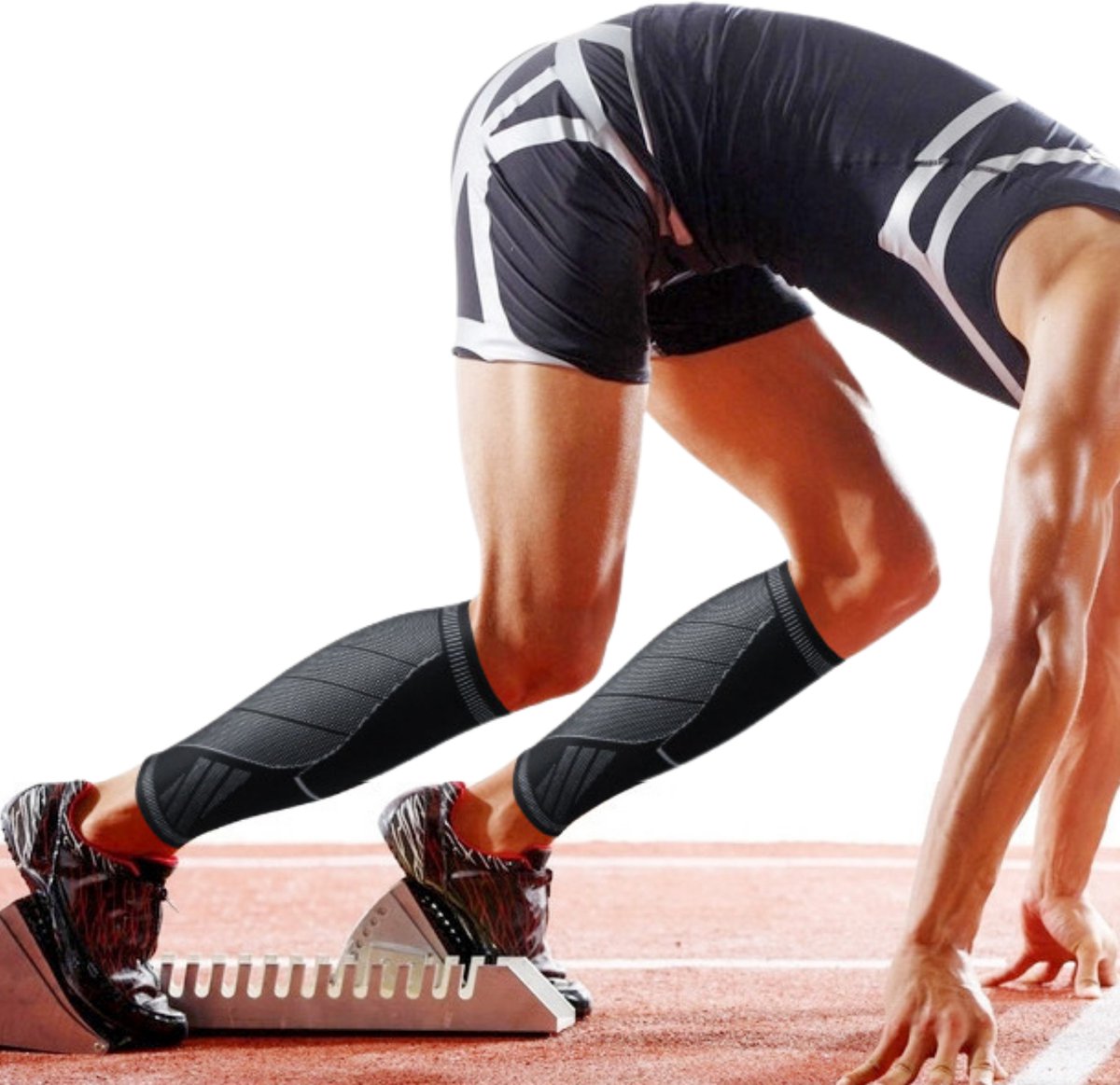 Compressie Kuitbrace 1 Paar Zwart