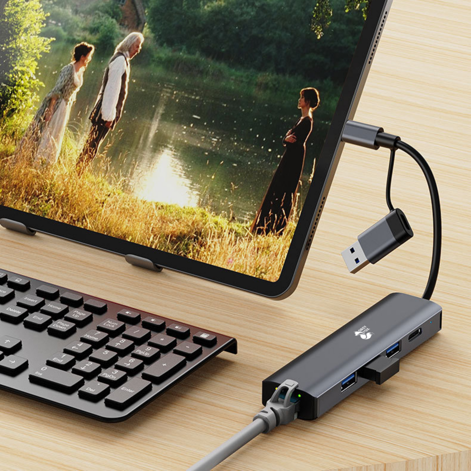 5-in-1 Netwerk/USB Hub