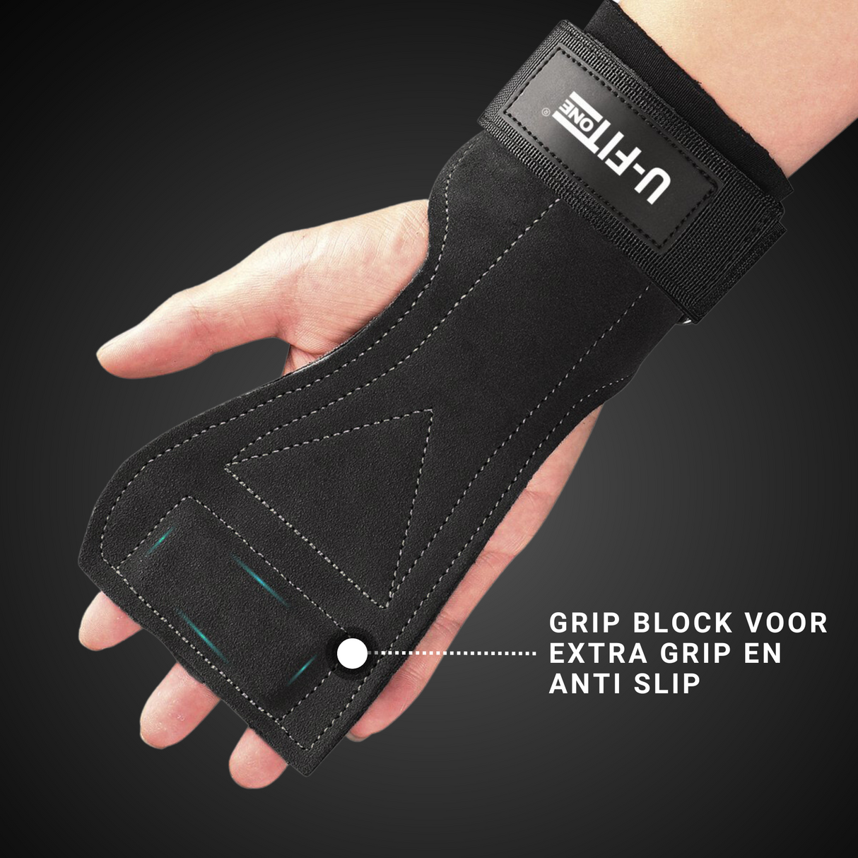 Leren Lifting Straps Zwart