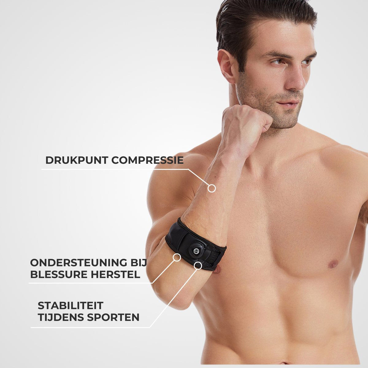 Aanpasbare Elleboog Brace 1 Stuk Zwart