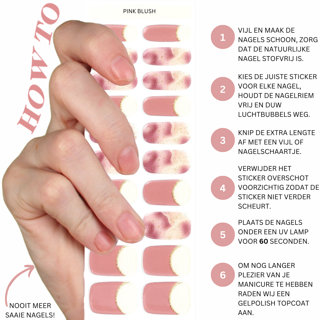 UV Gellak Stickers "Pink Blush"