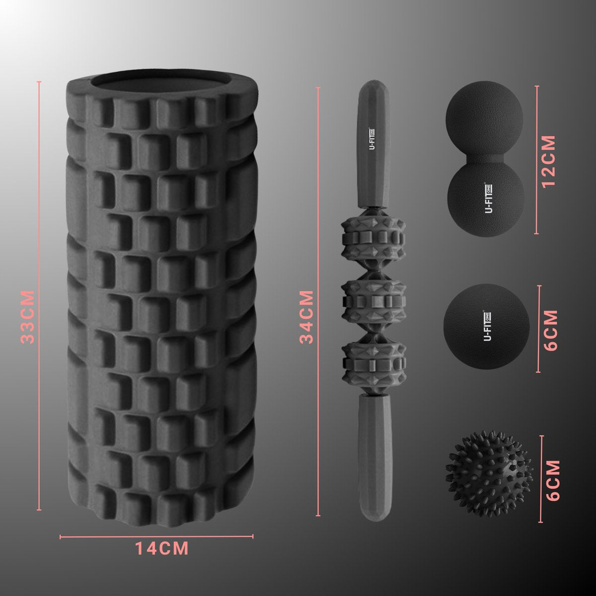 Foam Roller(33cm) 5 Delige Set