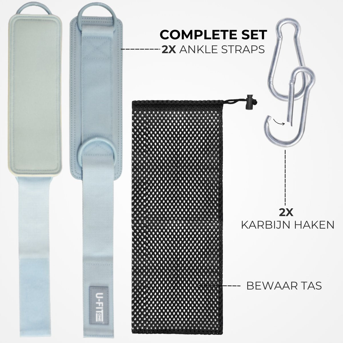 Ankle Straps Licht Blauw